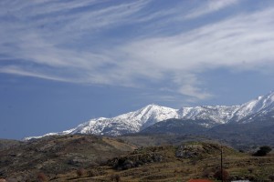 Snow on Mount Lepetymnos